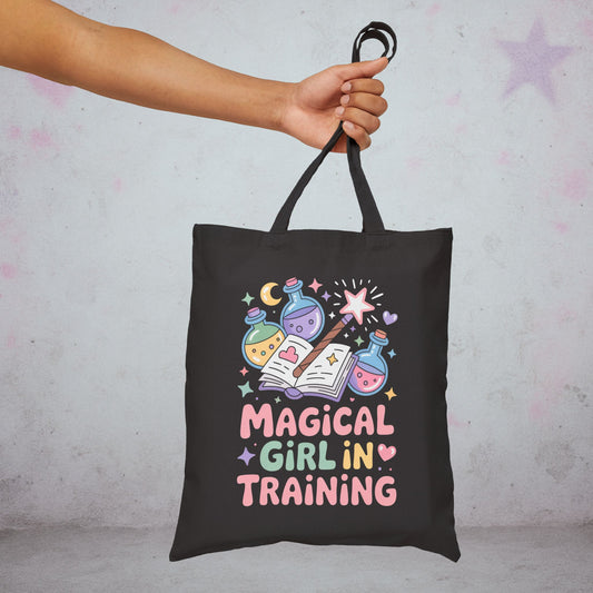Magical Girl In Training Kawaii Tote Bag – Creepy Cute Gothic Canvas Tote