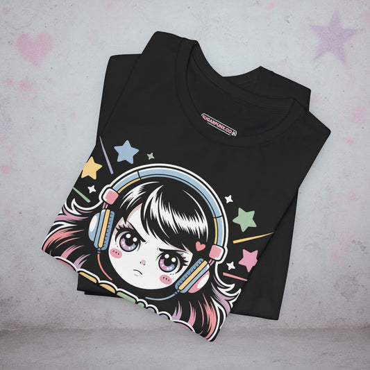 Resting Game Face Gamer Kawaii T-Shirt — Creepy Cute Gothic Tee