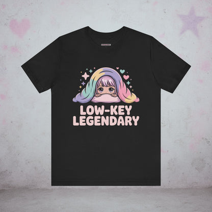 Low-Key Legendary Kawaii T-Shirt — Creepy Cute Gothic Tee