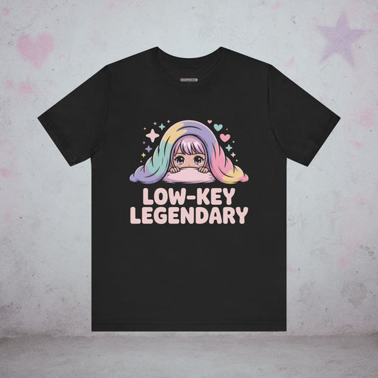 Low-Key Legendary Kawaii T-Shirt — Creepy Cute Gothic Tee