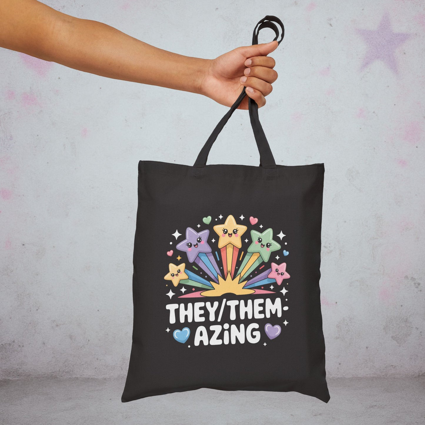 They / Them - Azing Pride Trans Tote Bag – Creepy Cute Gothic Canvas Tote