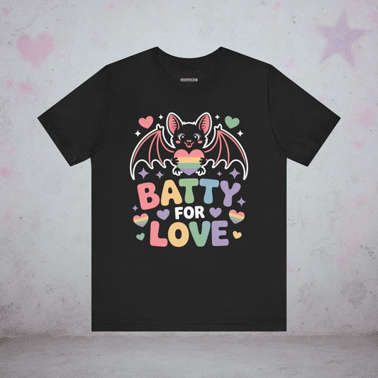 Batty For Love Pride Kawaii T-Shirt — Creepy Cute Gothic Tee