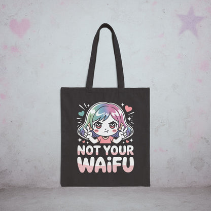 Not Your Waifu Kawaii Tote Bag – Creepy Cute Gothic Canvas Tote