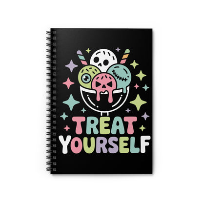 Treat Yourself Spiral Notebook – Creepy Cute Gothic Ruled Journal