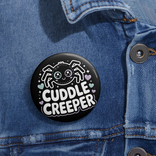 Spider Cuddle Creeper Kawaii Pin Button – Creepy Cute Gothic Enamel-Style Badge