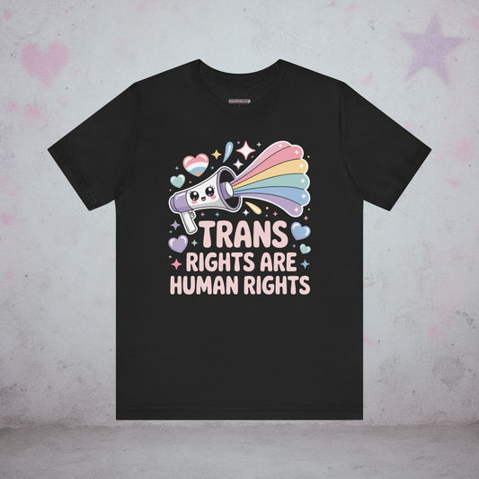 Trans Rights Are Human Rights Pride Kawaii T-Shirt — Creepy Cute Gothic Tee