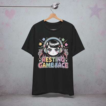 Resting Game Face Gamer Kawaii T-Shirt — Creepy Cute Gothic Tee
