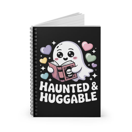 Haunted & Huggable Spiral Notebook – Creepy Cute Gothic Ruled Journal