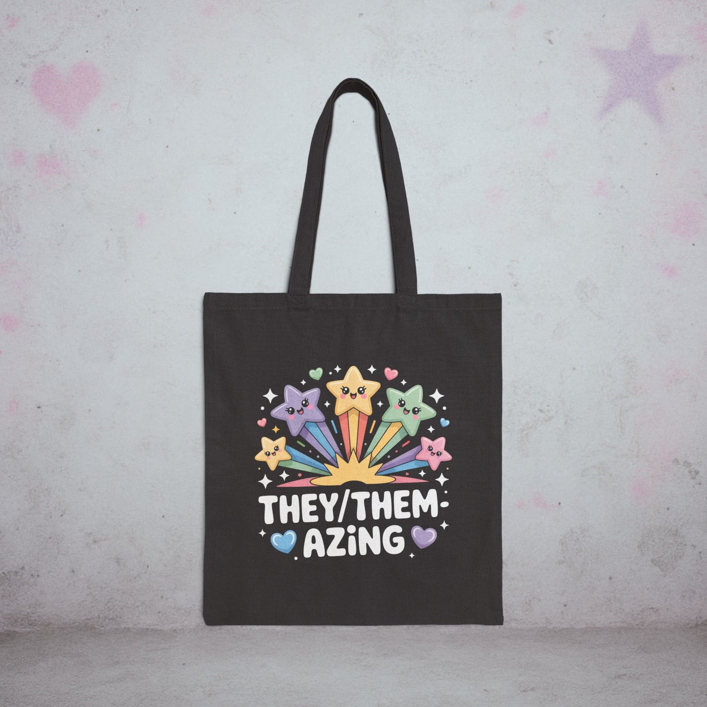 They / Them - Azing Pride Trans Tote Bag – Creepy Cute Gothic Canvas Tote