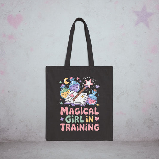 Magical Girl In Training Kawaii Tote Bag – Creepy Cute Gothic Canvas Tote
