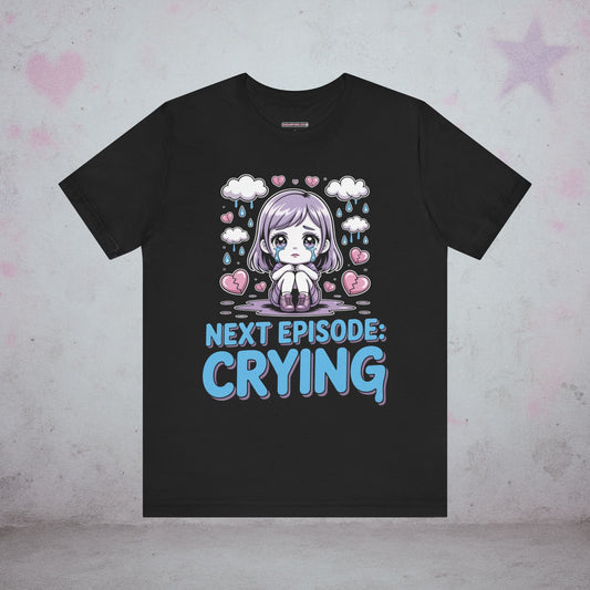 Next Episode Crying Otaku Kawaii T-Shirt — Creepy Cute Gothic Tee