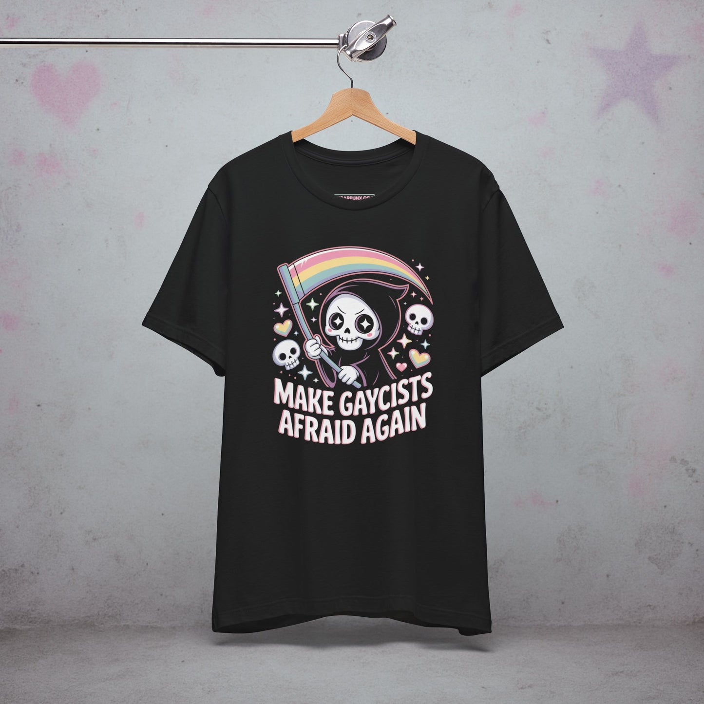 Make Gaycists Afraid Again Pride Kawaii T-Shirt — Creepy Cute Gothic Tee