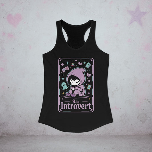 The Introvert Tarot Card Racerback Tank Top