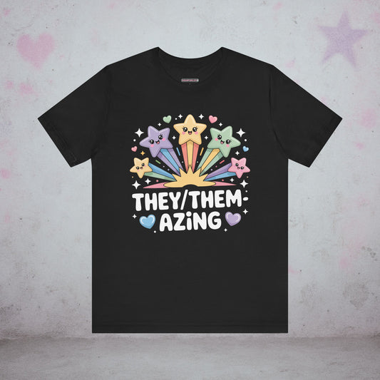 They/Them-Azing Kawaii T-Shirt — Creepy Cute Gothic Tee