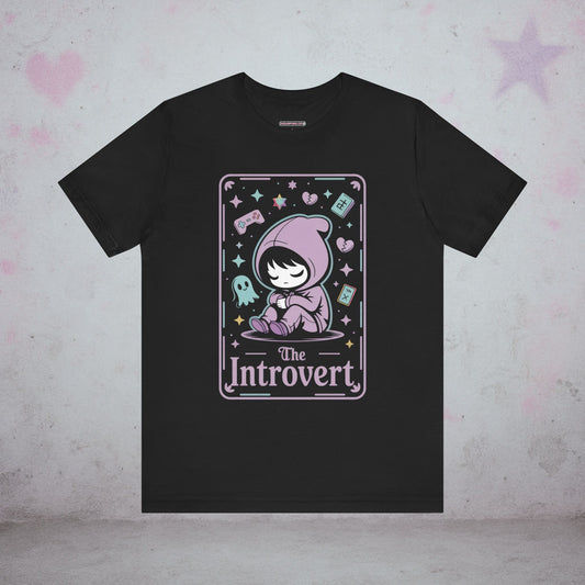 The Introvert Tarot Card Otaku Kawaii T-Shirt — Creepy Cute Gothic Tee