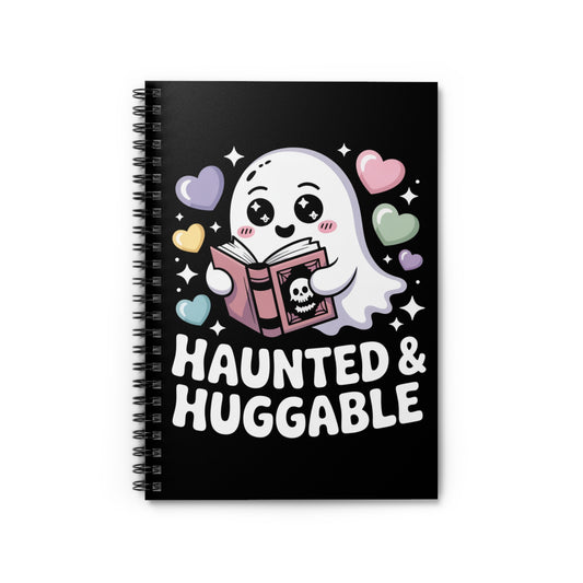 Haunted & Huggable Spiral Notebook – Creepy Cute Gothic Ruled Journal