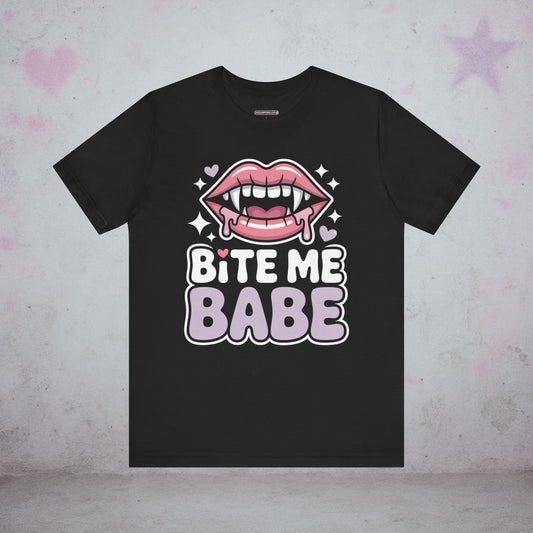 Bite Me Babe Vampire T-Shirt — Creepy Cute Gothic Tee