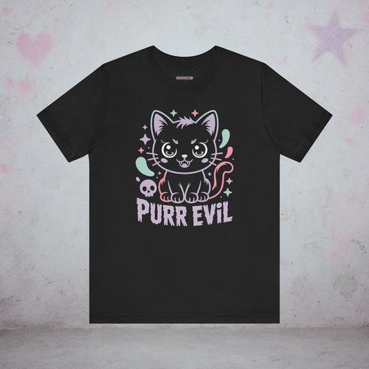 Purr Evil Cat Kawaii T-Shirt — Creepy Cute Gothic Tee