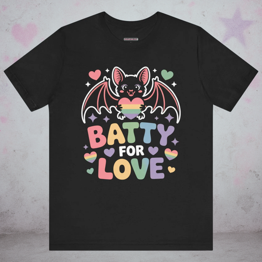 Batty For Love Pride Kawaii T-Shirt — Creepy Cute Gothic Tee