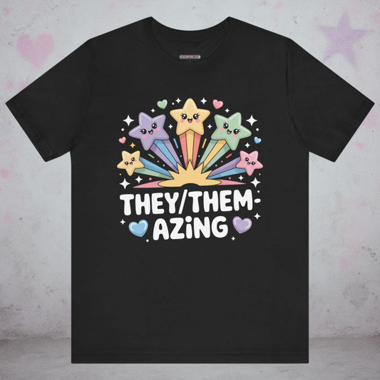 They/Them-Azing Kawaii T-Shirt — Creepy Cute Gothic Tee