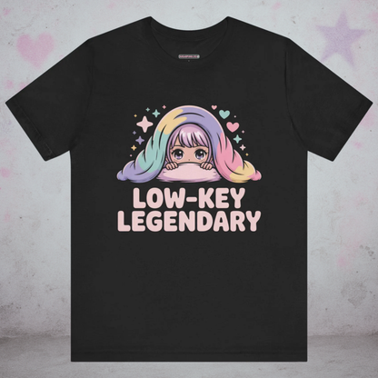 Low-Key Legendary Kawaii T-Shirt — Creepy Cute Gothic Tee