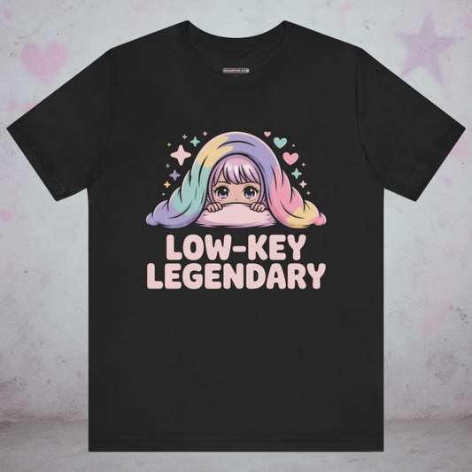 Low-Key Legendary Kawaii T-Shirt — Creepy Cute Gothic Tee