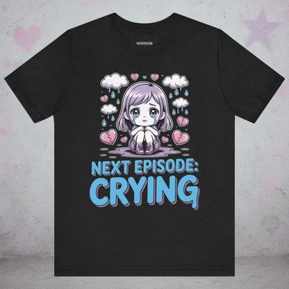 Next Episode Crying Otaku Kawaii T-Shirt — Creepy Cute Gothic Tee