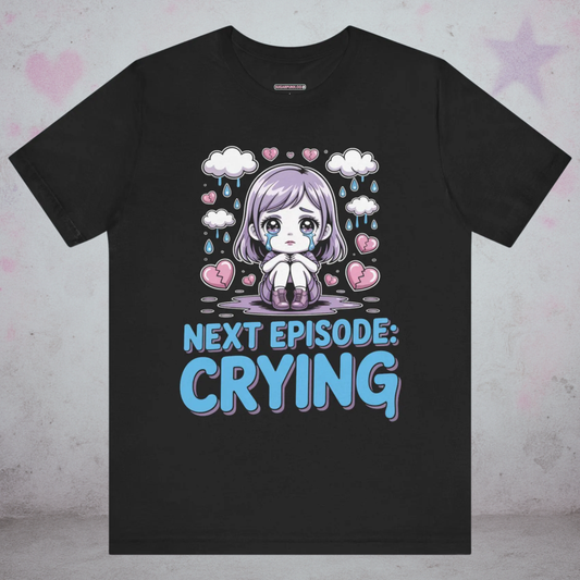 Next Episode Crying Otaku Kawaii T-Shirt — Creepy Cute Gothic Tee