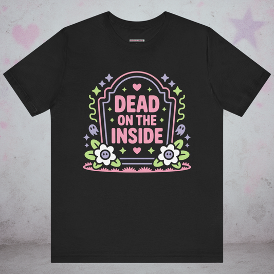 Dead On The Inside Grave Kawaii T-Shirt — Creepy Cute Gothic Tee