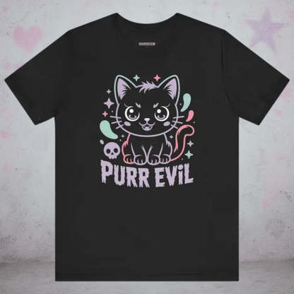 Purr Evil Cat Kawaii T-Shirt — Creepy Cute Gothic Tee