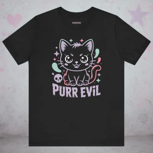 Purr Evil Cat Kawaii T-Shirt — Creepy Cute Gothic Tee