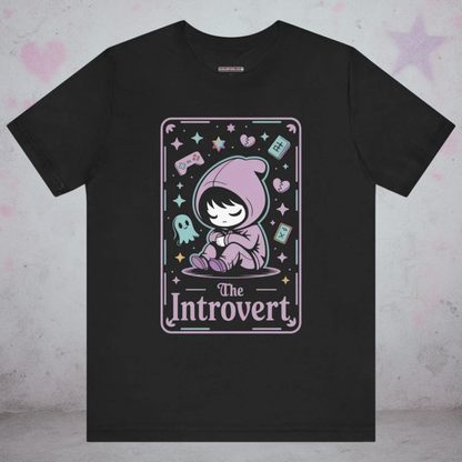 The Introvert Tarot Card Otaku Kawaii T-Shirt — Creepy Cute Gothic Tee